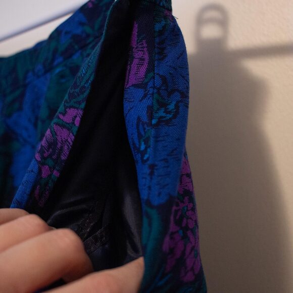 VTG Moody Cottagecore Floral 2Pc Set Romantic High Neck 14 Country Sophisticates - Picture 12 of 16